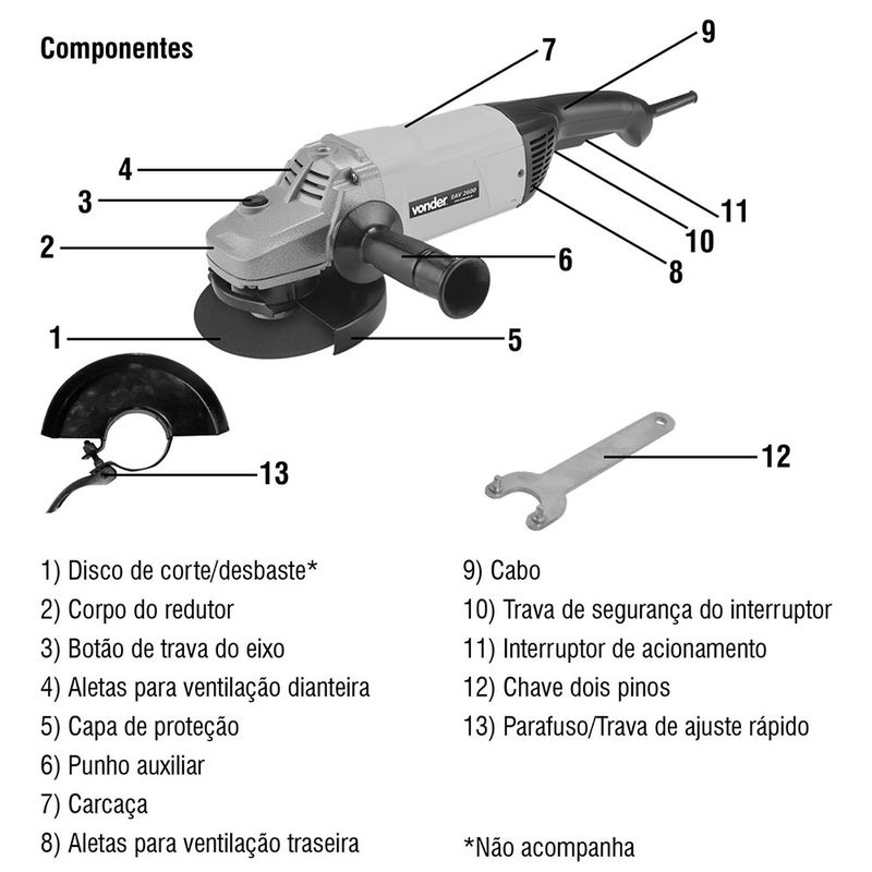 Esmerilhadeira-Angular-7---2600W-EAV-2600-220V---Vonder