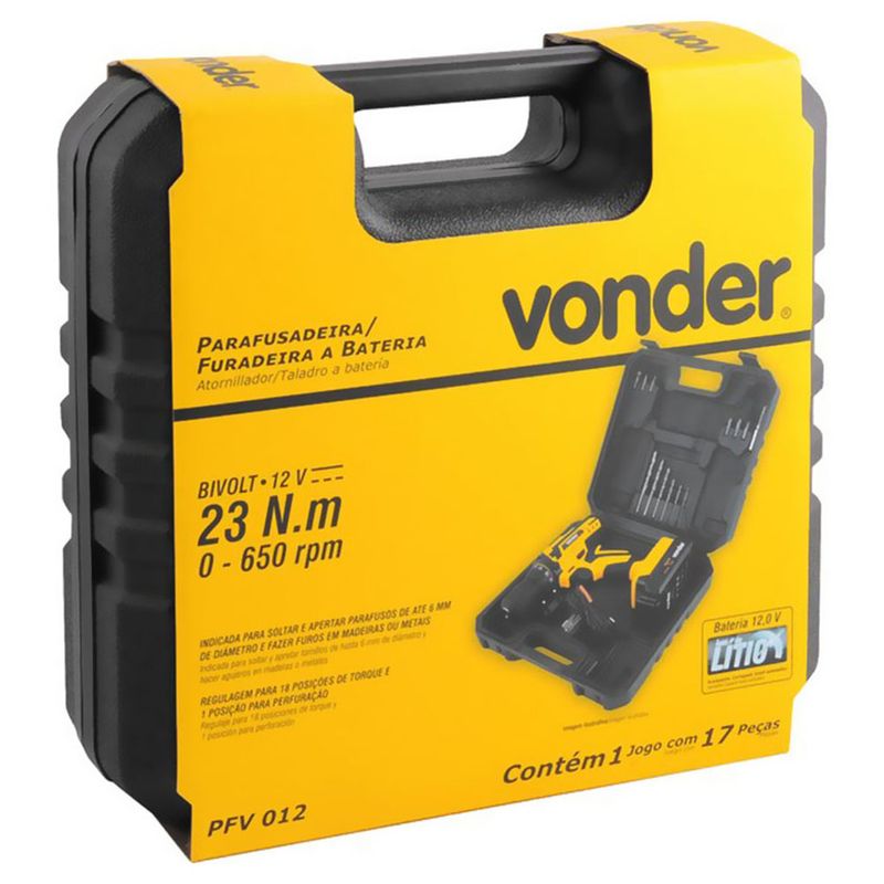 Parafusadeira-Furadeira-Bateria-12v-Bivolt-PFV-012-Vonder