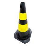 Cone Segurança 75 Cm Preto E Amarelo Pvc - O.m. Production