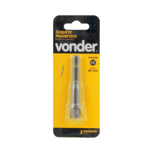 Soquete Sextavado Magnético 3/8'' Com Encaixe 1/4'' Vonder