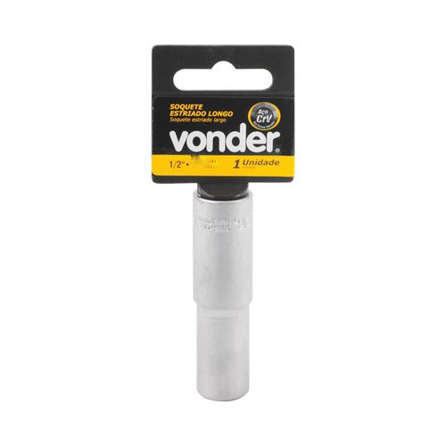 Soquete Estriado Longo 15mm Com Encaixe de 1/2'' – Vonder