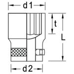 Soquete-Estriado-Manual-Unit-Drive-1.3-16---enc-3-4---Gedore