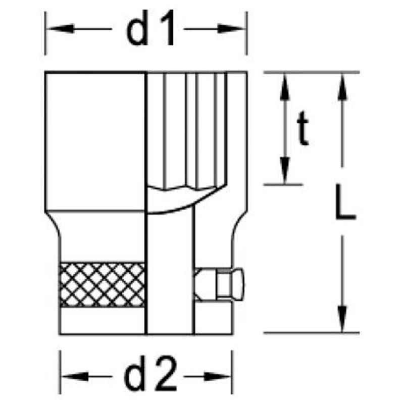 Soquete-Estriado-Manual-Unit-Driv-1.11-16---enc-3-4---Gedore