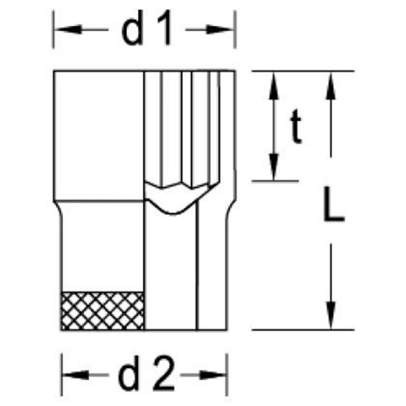 Soquete-Estriado-Manual-Unit-Drive-32mm-encaixe-1-2---Gedore