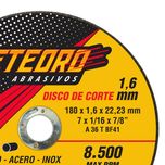 Disco de Corte Meteoro Fino 7'' X 1/16'' X 7/8'' A 36 T BF41