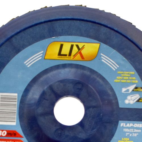 Disco Flap Lixa 7'' x 7/8'' G80 - Lix Abrasivos