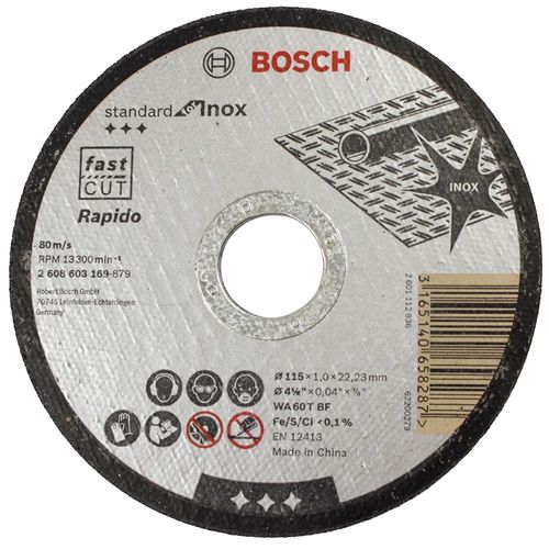 Disco Corte 4.1/2'' X 3/64'' X 7/8'' Standard Aço Inox Bosch