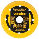 Disco de Corte Diamantado V4 Turbo Contínuo 110mm - Vonder