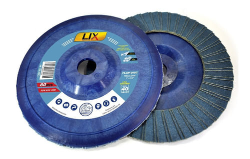 Kit 5 Discos Lixa Flap Super Lix 7''x7/8'' Grão 40
