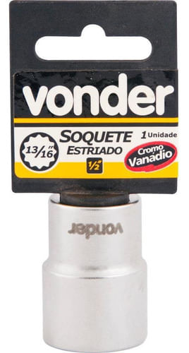 Soquete Estriado 17mm Encaixe 1/2– Vonder