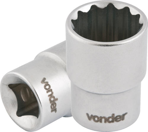 Soquete Estriado 17mm Encaixe 1/2– Vonder