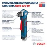 Parafusadeira/Furadeira Angular Bateria GWB12V-10 Sem Bateria Bosch