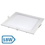 Painel Plafon LED Branco Embutir Quadrado 18W 22cm 6500K Bivolt Avant