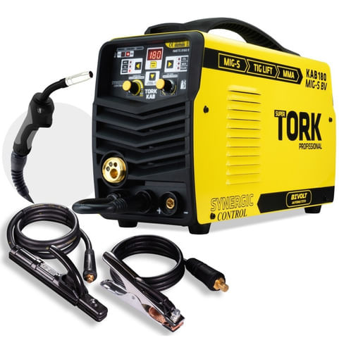 Máquina Solda Inversora Mig Mma Tig 180A 3 em 1 Bivolt Super Tork