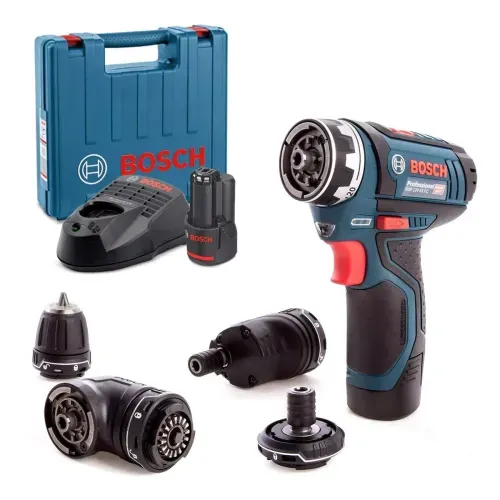 Furadeira Parafusadeira Cabeçote Multiuso GSR 12v-15 Bateria Bivolt Bosch