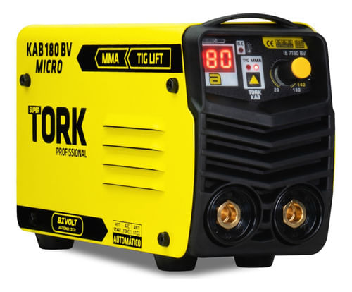 Inversora de Solda Kab 180 TIG/MMA com Display Digital Bivolt Super Tork