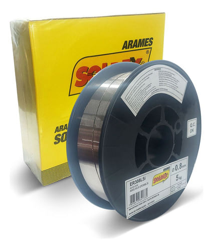 Arame de Solda MIG INOX ER 308LSi 0,80mm Rolo 5kg Soldex