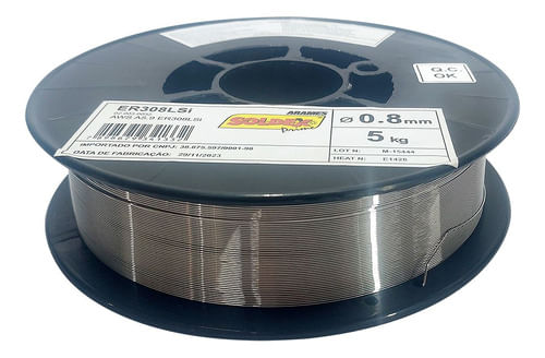 Arame de Solda MIG INOX ER 308LSi 0,80mm Rolo 5kg Soldex