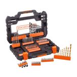 Jogo de Brocas, Bits e Acessórios 104 Peças Titânio/Aço Carbono A7230XJ Black Decker