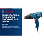 Furadeira / Parafusadeira 400W GSR7-14E 220V com Bolsa Bosch