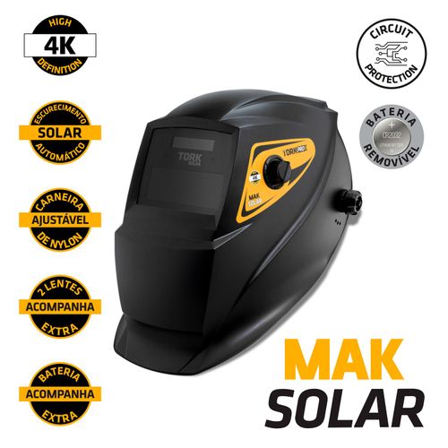 Máscara Solda Automática Mak Solar 4K Msea-701 Super Tork