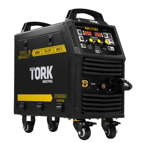 Máquina Inversora de Solda TIG/MMA/MIG Sinérgico Touch 250S-Max 220V Super Tork