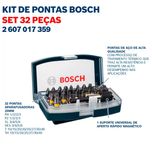 Jogo de Bits para Parafusar 2607017359 32 Peças Bosch