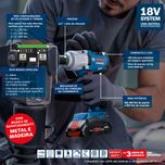 Chave de Impacto 1/2'' a Bateria 18V GDS 18V-450 PC BRUSHLESS Bosch