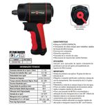 Chave de Impacto Pneumática 1/2'' SGT0517 82kg Sigma Tools