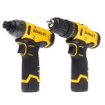 Combo Parafusadeira/Furadeira 3/8'' + Parafusadeira Impacto 1/4'' Stanley
