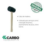 Martelo de Borracha e Cabo de Madeira 300g 012208212 Carbografite