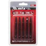 Jogo de Bits 1/4'' 5 Ponteiras 75mm Aço CRV 1135955 MTX