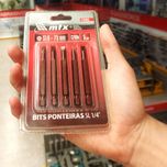 Jogo de Bits 1/4'' 5 Ponteiras 75mm Aço CRV 1135955 MTX