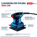 Lixadeira Orbital de Palma 220W GSS 140 110V Bosch