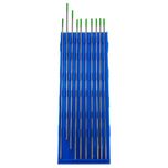 Eletrodo Tungstênio Solda Tig 1,6mm 1/16'' Puro 99,5% Verde 10 Peças