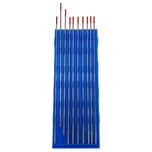 Eletrodo Tungstênio Solda Tig 1,6mm 1/16'' Tório 2% Vermelho 10 Peças