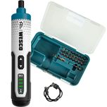 Parafusadeira a Bateria Home 3,6V USB WS2001 + Kit 25 Bits Wesco