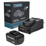 Kit Bateria Litio 4.0Ah 18V + Carregador Bivolt 2A 18V WS1102 Wesco