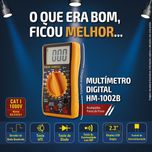 Multímetro Digital 1000V HM-1002B Bateria 9V Hikari