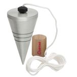 Prumo de Centro 500g em Aço Carbono e Base Madeira 61596 Cortag