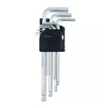 Jogo de Chave Allen Longa Abaulada 1,5-10mm Aço CRV 9 Peças 112339 MTX