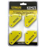 Kit Esquadro Posicionador Magnético 5kg 4 Peças 15425.9 Lynus