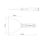 Espátula Metálica Rigída 12cm Cabo Plástico 77395125 Tramontina