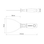 Espátula Metálica Flexível 10cm Cabo Plástico 77396105 Tramontina