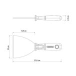 Espátula Metálica Rigída 10cm Cabo Plástico 77395105 Tramontina
