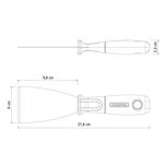 Espátula Metálica Rigída 6cm Cabo Plástico 77395065 Tramontina