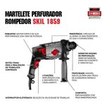Martelete Rompedor Perfurador 1859 750w 220v + Kit Acessórios Skil